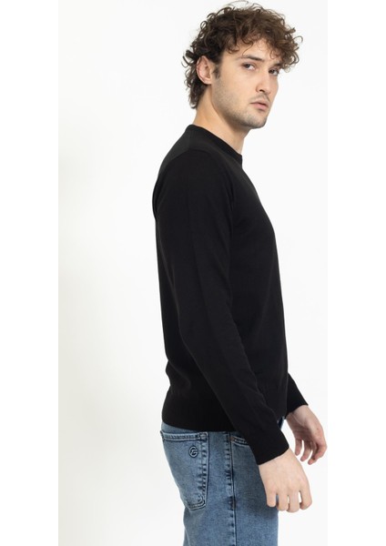 Vs Erkek Bisiklet Yaka Kazak 22 17 Trk 23K Siyah indirimleri