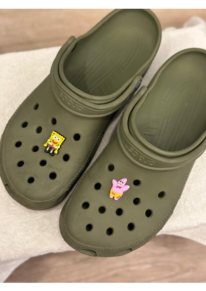 Terlik Süsü Jibbitz Sungerbob ve Patrick (2 Adet) modelleri