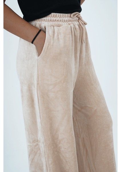 Kız Çocuk İspanyol Paça Kadife Jogger Pantolon indirimleri