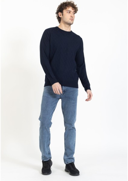 Vs Erkek Bisiklet Yaka Desenli Kazak 22 8 Trk 23K Lacivert fiyatları