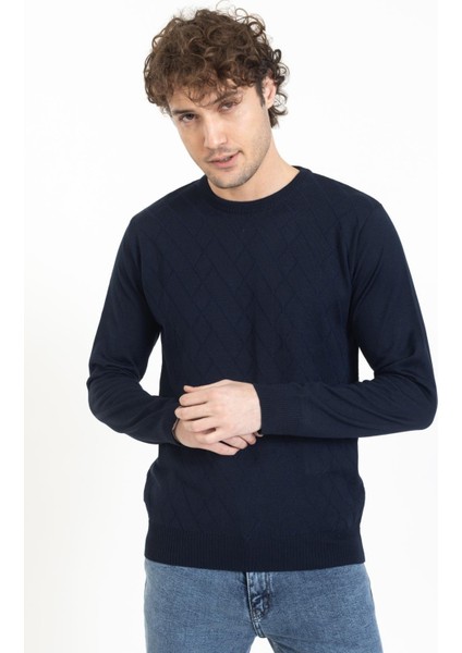 Vs Erkek Bisiklet Yaka Desenli Kazak 22 8 Trk 23K Lacivert modelleri