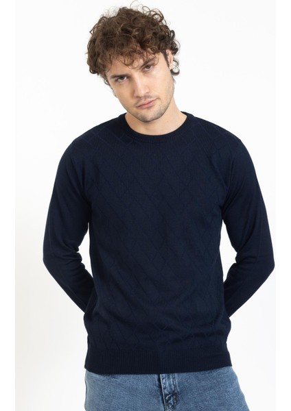 Vs Erkek Bisiklet Yaka Desenli Kazak 22 8 Trk 23K Lacivert fırsatları