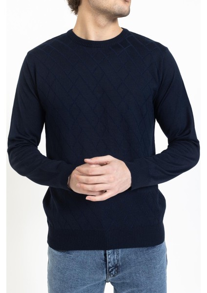 Vs Erkek Bisiklet Yaka Desenli Kazak 22 8 Trk 23K Lacivert indirimleri