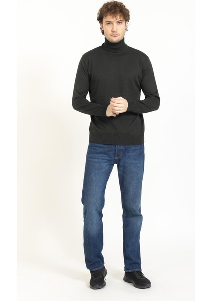 Vs Erkek Tam Balıkçı Kazak 22 19 Trk 23K Haki Yeşil