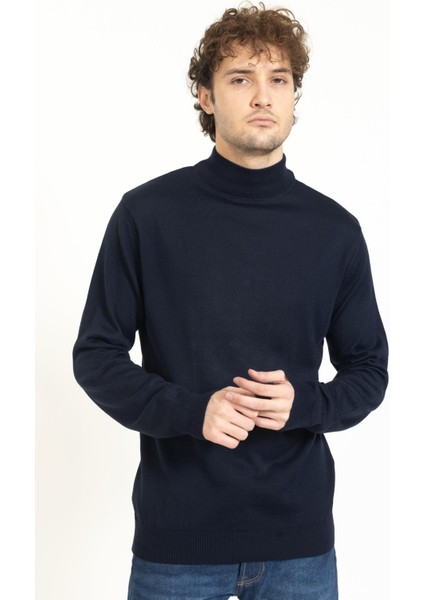 Vs Erkek Yarım Balıkçı Düz Kazak 22 7 Trk 23K Lacivert modelleri