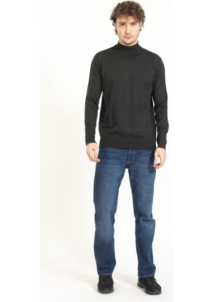 Vs Erkek Yarım Balıkçı Kazak 22 18 Trk 23K Haki Yeşil