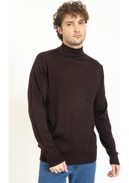 Vs Erkek Yarım Balıkçı Düz Kazak 22 7 Trk 23K Kahve fırsatları