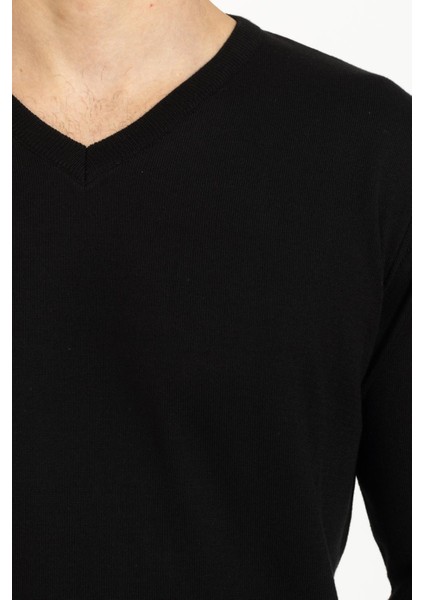 Vs Erkek V Yaka Kazak 22 16 Trk 23K Siyah fırsatları