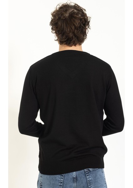 Vs Erkek V Yaka Kazak 22 16 Trk 23K Siyah indirimleri