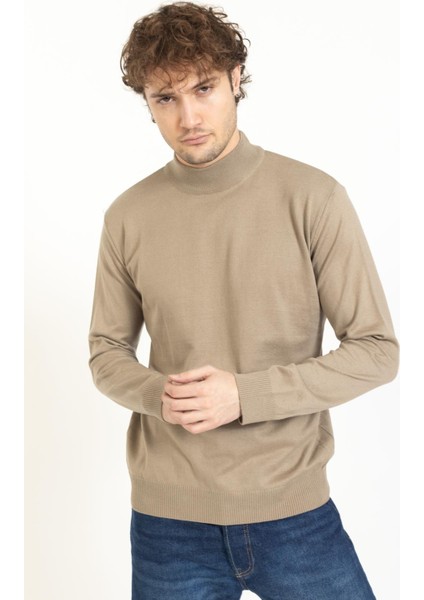 Vs Erkek Yarım Balıkçı Kazak 22 18 Trk 23K Bej modelleri