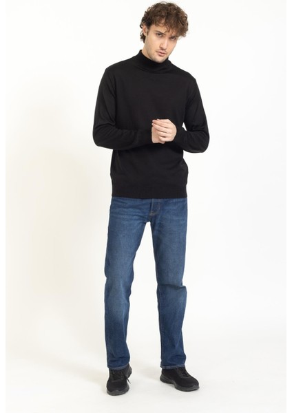 Vs Erkek Yarım Balıkçı Düz Kazak 22 7 Trk 23K Siyah fiyatları