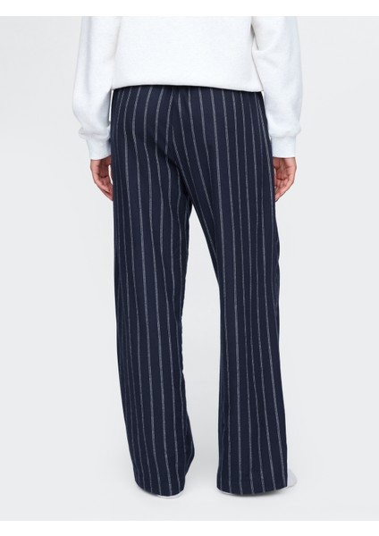 Kadın Lacivert Supersoft Desenli Flannel Pijama Altı
