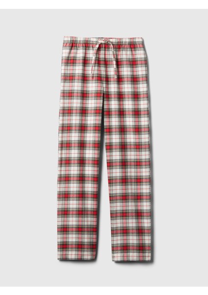 Kadın Kırmızı Supersoft Desenli Flannel Pijama Altı