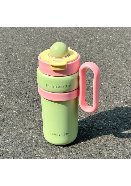 900 ml Big Mac 316 Paslanmaz Çelik Silikon Pipetli Bardak Taşınabilir Çocuk Tanrıça Su Bardağı Paslanmaz Çelik Bardak (Yurt Dışından)