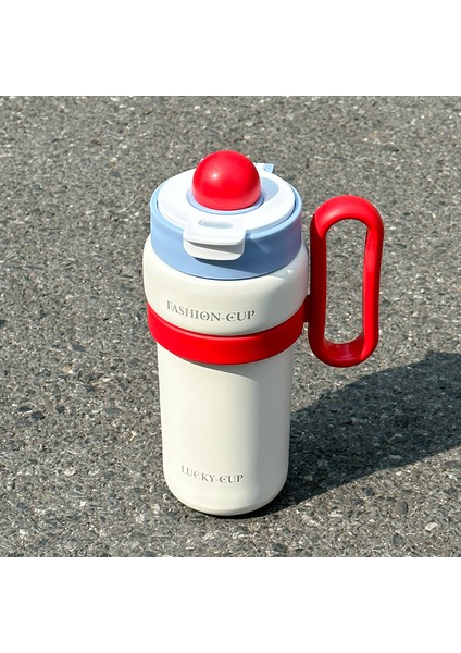 900 ml Big Mac 316 Paslanmaz Çelik Silikon Pipetli Bardak Taşınabilir Çocuk Tanrıça Su Bardağı Paslanmaz Çelik Bardak (Yurt Dışından)