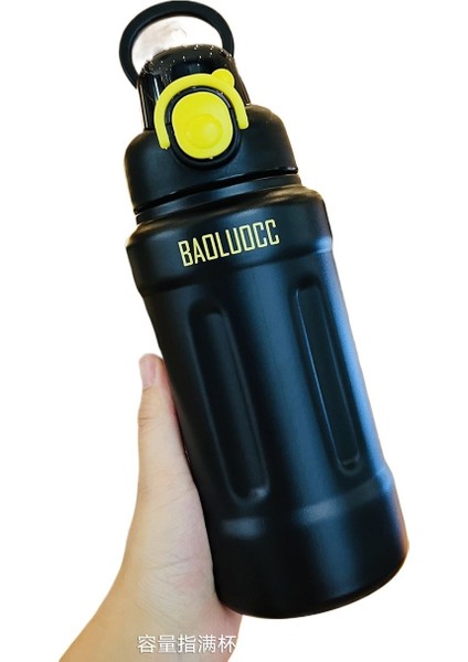 Erkekler ve Kızlar Için Paslanmaz Çelik Büyük Kapasiteli Vakum Yalıtımlı Bardak Taşınabilir Yüksek Görünümlü Açık Hava Sporları Pipetli Bardak (Yurt Dışından)