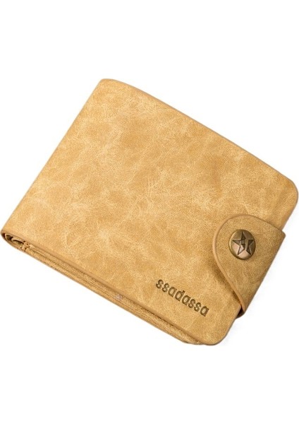 Retro Yumuşak Yan Tokalı Kısa Erkek Cüzdanı (Yurt Dışından)