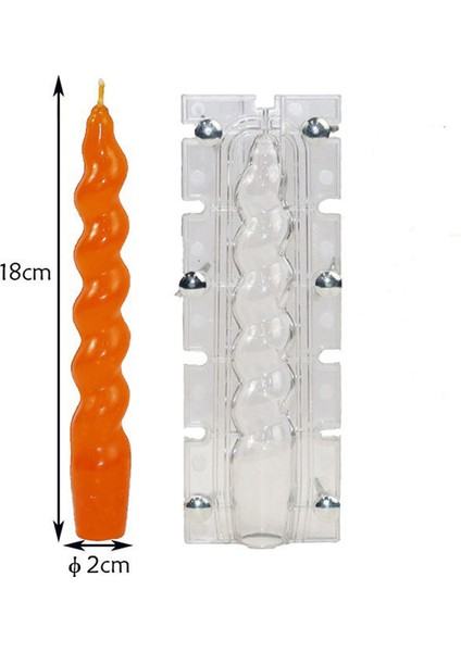 Poli Karbon Mum Kalıbı Şamdanlık Spiral Burgulu Uzun Kalıbı 18 cm indirimleri