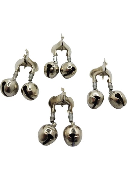 Kamış Olta Zili- Metal Kısa Maşalı Çiftli Zil (4 Adet)