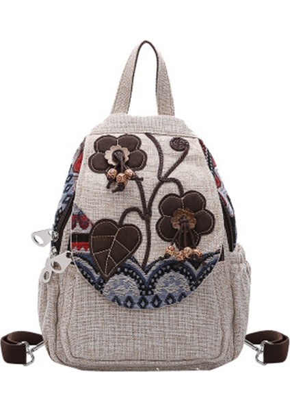 Bayanlar Sırt Çantası Eğlence Tüm Maç Çiçek Retro Omuz Çantası Retro Kadın Gezi Sırt Çantası (Yurt Dışından)