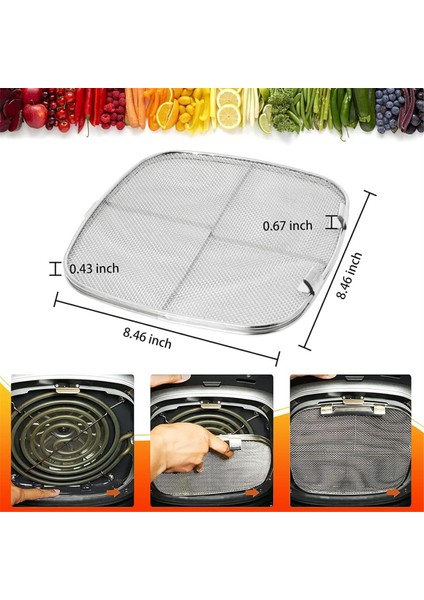 Foodi AG301 Hava Fritöz Aksesuarları Için Sıçrama Kalkanı + Fırın Rafı 5-In-1 Izgara Hava Fritöz AG300,AG300C,AG301C,AG302 (Yurt Dışından)