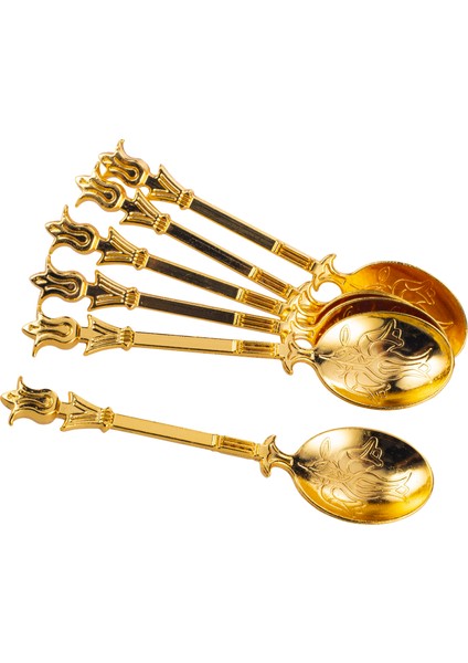 Lale Saplı 6'lı Metal Kaşık (015)