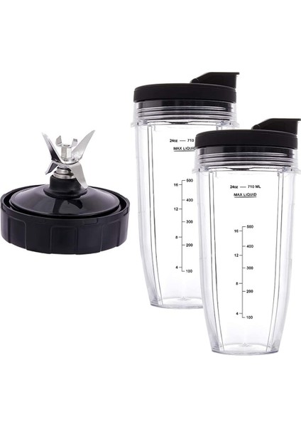 24 Oz Bardaklar, Taşınabilir Kapaklı, 7 Kanatlı Çıkarıcı Bıçağı, Auto Iq Için BN801 SS101 BL480-30 BL641 BL642-30 Blender (Yurt Dışından)