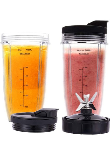 24 Oz Bardaklar, Taşınabilir Kapaklı, 7 Kanatlı Çıkarıcı Bıçağı, Auto Iq Için BN801 SS101 BL480-30 BL641 BL642-30 Blender (Yurt Dışından)
