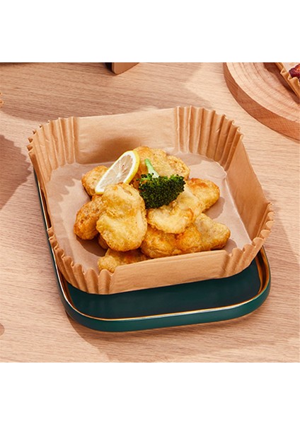 100 Adet Hava Fritöz Pişirme Kağıdı Kare Parşömen Kağıdı Gıda Sınıfı 4.5-6l Hava Fritöz (Yurt Dışından)