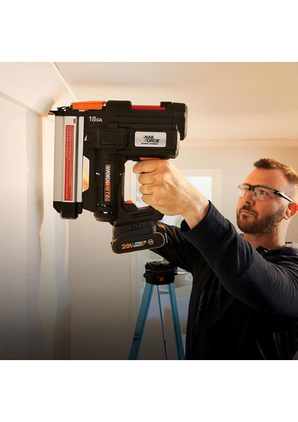 WX842 20 Volt 2.0 Ah Li-İon 15 - 50 mm Şarjlı Çivi Çakma Makinesi + 2700 Adet Yedek Çivi