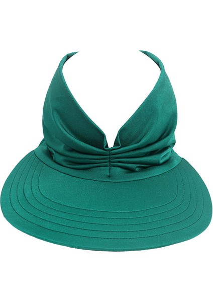 Anti Yaz Viz Lastikli Kadın Kız Güneş Şı Gorras Yeşil (Yurt Dışından)