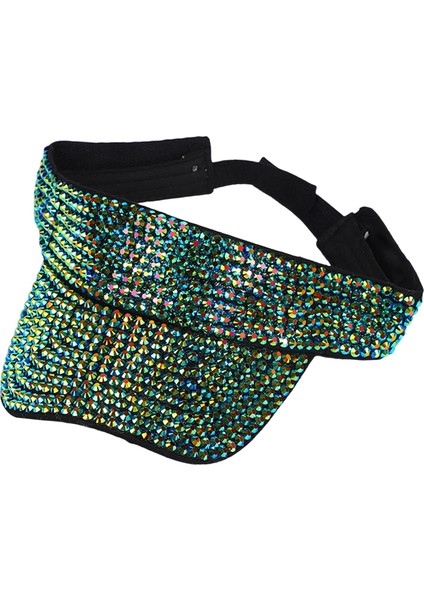 Kadın Tenis Yeşili Için Rhinestones Güneş Ş Viz Kapakları (Yurt Dışından)