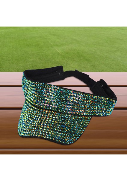 Kadın Tenis Yeşili Için Rhinestones Güneş Ş Viz Kapakları (Yurt Dışından) modelleri
