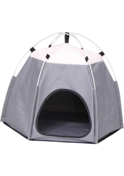 Pet Çadır Yuva Aksesuarları Kamp Kedileri ve Küçük Köpek Için Kaymaz Köpek Evi Gri (Yurt Dışından)