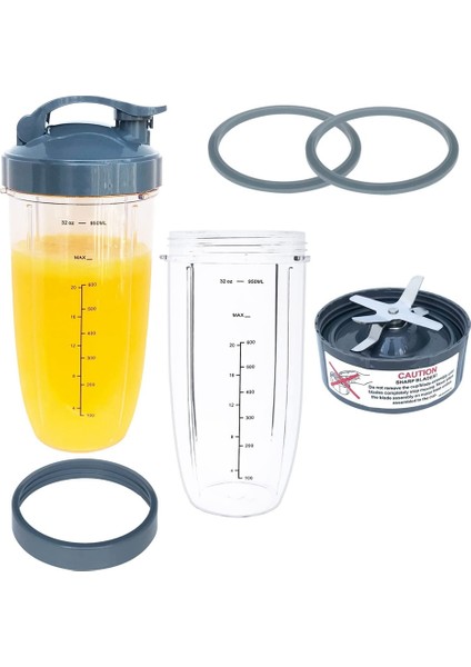 Blender Kapları ve Bıçak Parçası Için Yedek 32OZ 600W/900W Blender ile Uyumlu (Yurt Dışından)