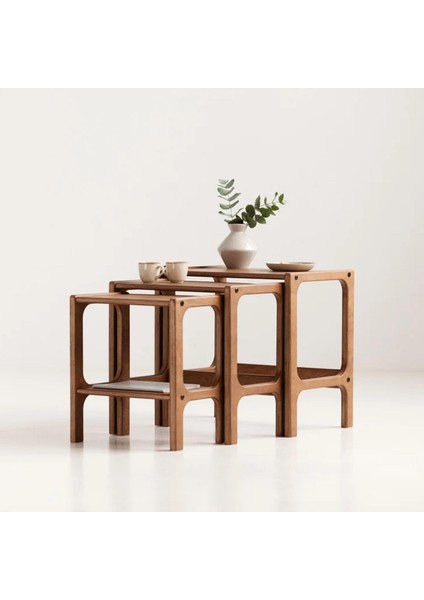 Line Masif Ahşap Zigon Sehpa 50X50 CPT4740-50
