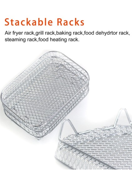 3 Katmanlı Hava Fritöz Izgara Rafı Paslanmaz Çelik Airfryer Aracı Pişirme Tepsisi Kavurma Pişirme Rafı Ev Mutfak Fırın Için (Yurt Dışından) fırsatları
