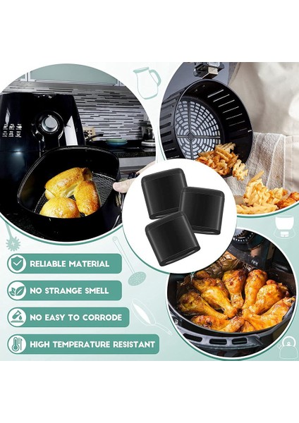 16 Adet Yedek Kauçuk Tamponlar Airfryer Izgara Tavası Airfryer Parçaları Çizilmez Koruyucu Kapaklar Mutfak Pişirme (Yurt Dışından)