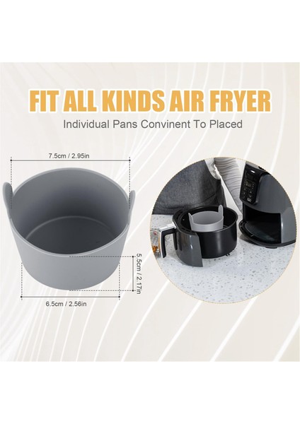 6 Adet Silikon Yumurta Kalıp Hava Fritöz Yapışmaz Silikon Ramekinler Hava Fritöz Yumurta Bardağı Pişirme Pişirme Mutfak Gadget (Yurt Dışından)