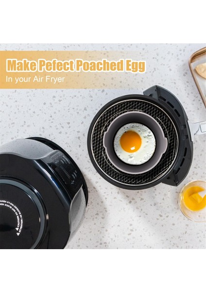 6 Adet Silikon Yumurta Kalıp Hava Fritöz Yapışmaz Silikon Ramekinler Hava Fritöz Yumurta Bardağı Pişirme Pişirme Mutfak Gadget (Yurt Dışından)