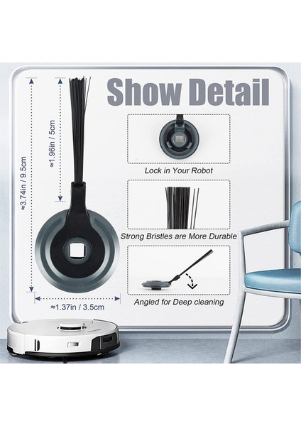 Techecook Tarafından Shark Ion Robot Için 16 Paket RVSBK950 Yan Fırçalar - Shark Robot R85 RV850 Elektrikli Süpürgelerle Uyumlu (Yurt Dışından)