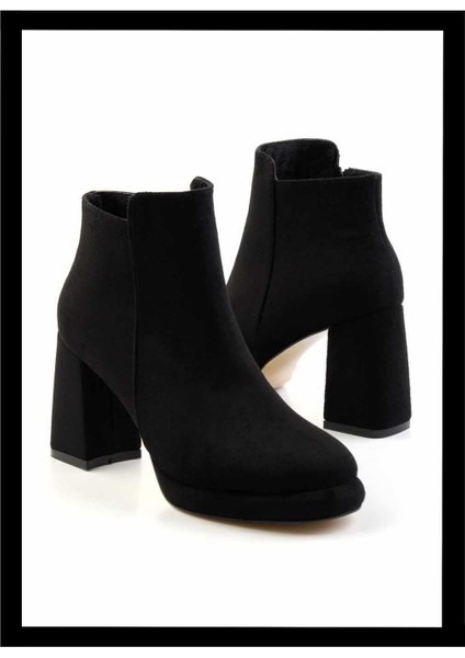 Siyah Süet Kadın Bot & Bootie K02231432002