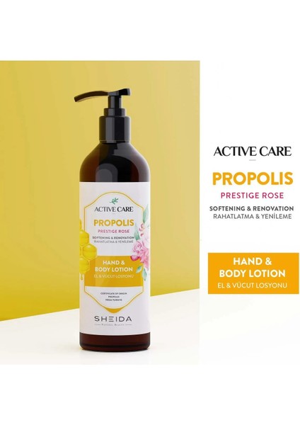 Active Care Yumuşatıcı & Yenileyici El ve Vücut Losyonu (Propolis & Gül Suyu)