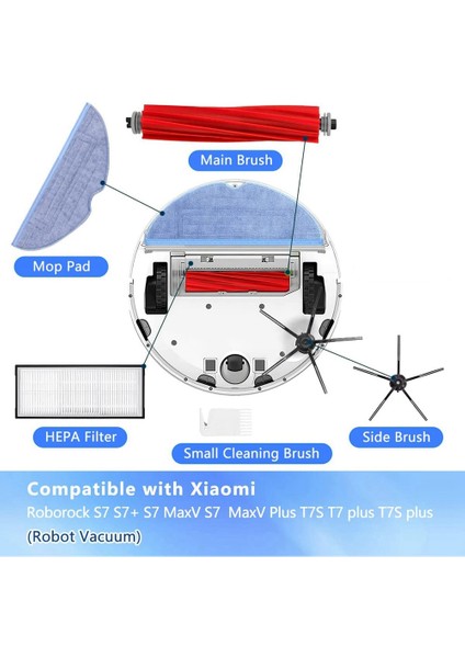 Roborock S7 S7 Plus S7 Maxv S7 Maxv Ultra Robot Süpürge Için Yedek Silme Bezleri (Yurt Dışından)