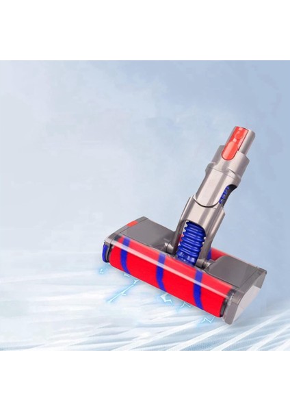Dyson V8 V7 V10 V11 V15 Elektrikli Zemin Fırçası Yumuşak Tüylü Çift Silindirli Fırça Tetik Kilidi ile Vakum Aparatı (Yurt Dışından)