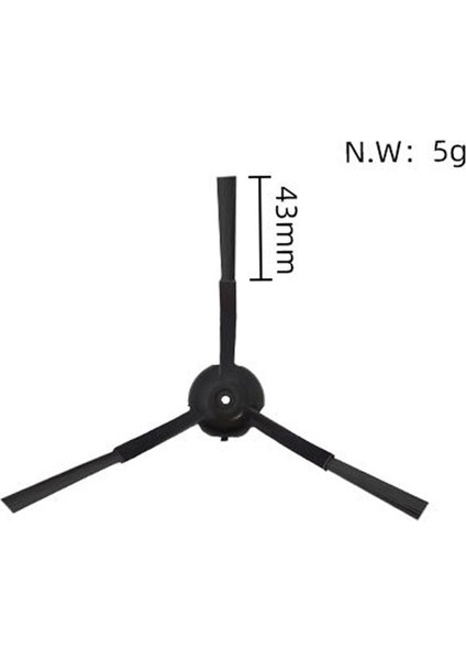 12 Adet Yan Fırça 43MM Xiaomi Roidmi Eva Kendi Kendini Temizleyen Boşaltma Robotlu Süpürge SDJ06RM (Yurt Dışından)