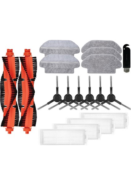 Xiaomi Mijia Robot Süpürge STYJ02YM/3C/B106CN/MOP P Yedek Parçalar Ana Yan Fırça Hepa Filtre Mop, Siyah (Yurt Dışından)