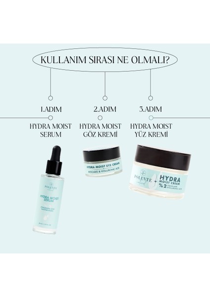 - Hydra Moist Cream - Hyalüronik Asit & Skualen İçeren Nemlendirici Krem 50 ml