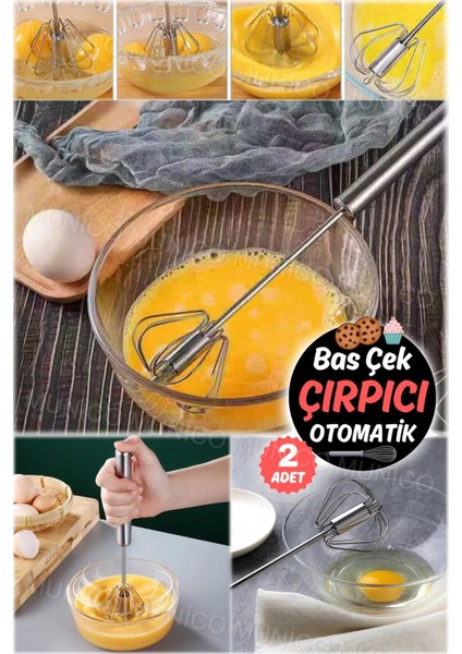 2'li Taş Tozu Harç ve Yumurta Çırpıcı, Paslanmaz Çelik, Çok Amaçlı, Yarı Otomatik