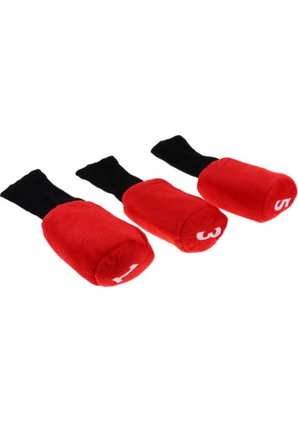3 Golf Kulübü Golf I Kılıfı Golf Fairway Çorap Başörtüsü Kırmızı + (Yurt Dışından)
